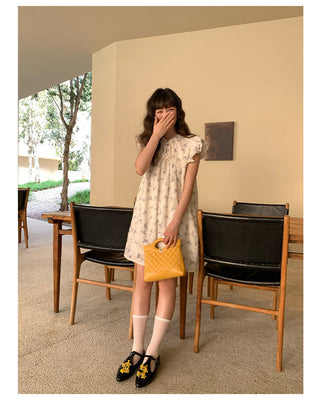 butterfly print short dress