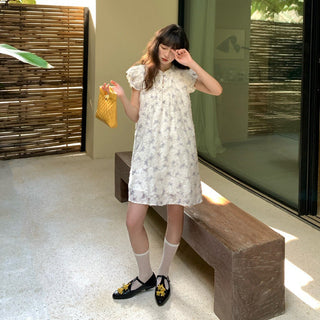butterfly print short dress