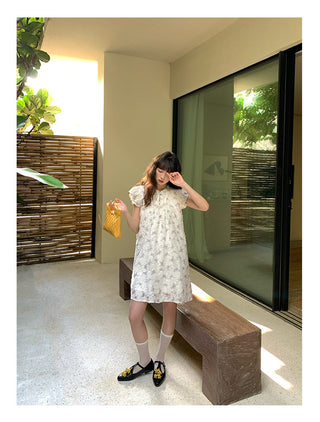 butterfly print short dress
