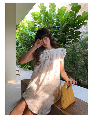 butterfly print short dress