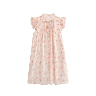 butterfly print short dress
