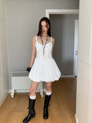 Fishbone lace dress