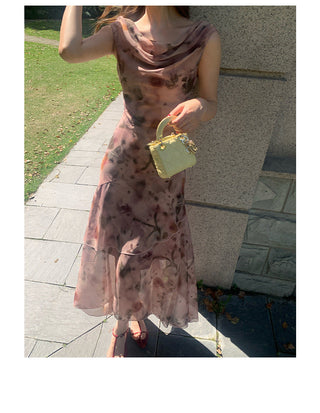 off-shoulder floral dress