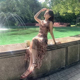 off-shoulder floral dress