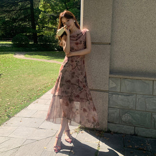 off-shoulder floral dress