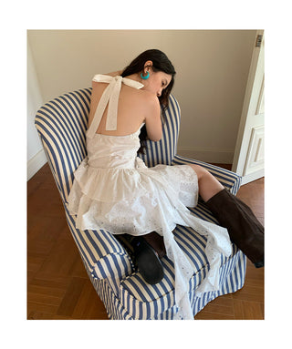 halter backless dress