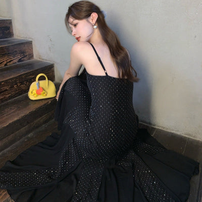 fishtail sling dress