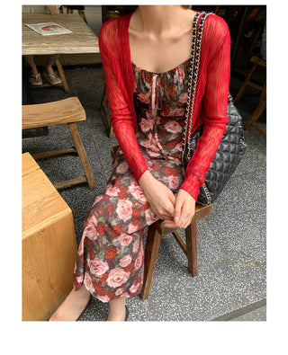 floral strap dress