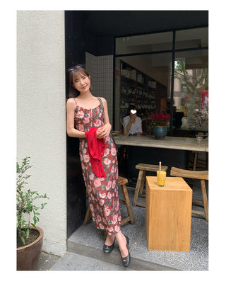 floral strap dress