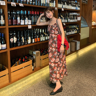 floral strap dress