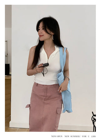 hooded backless top