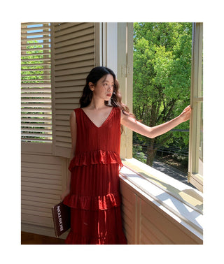 ruffled dress