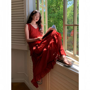 ruffled dress
