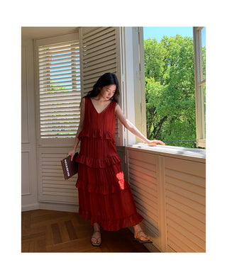 ruffled dress
