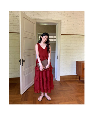 ruffled dress