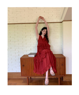 ruffled dress