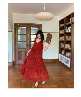 ruffled dress