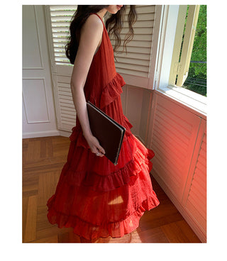 ruffled dress