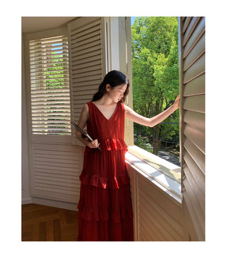 ruffled dress