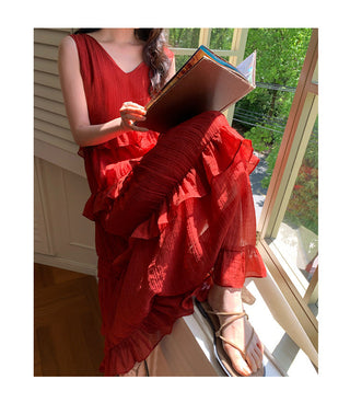 ruffled dress