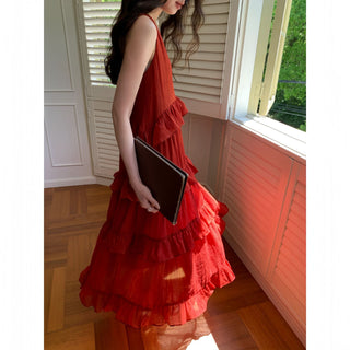 ruffled dress
