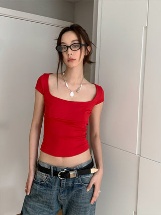 square collar top