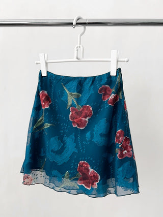 rose printed skirt