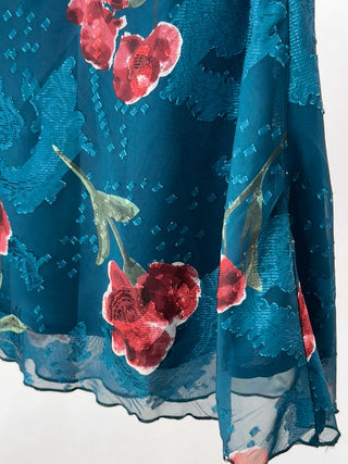 rose printed skirt