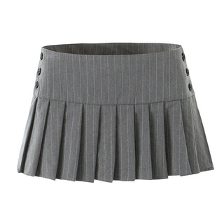 pleated striped skirt