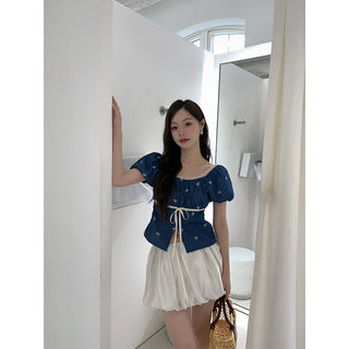 denim top