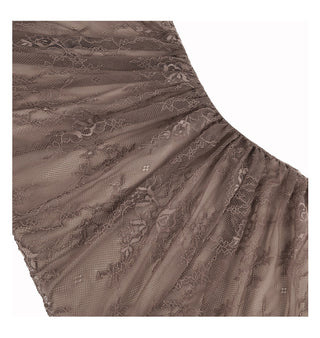 brown lace dress