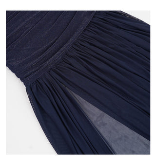 blue mesh dress
