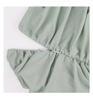 pea green dress