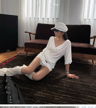 white bell sleeve