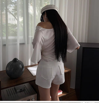 white bell sleeve