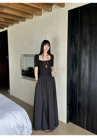 black square dress