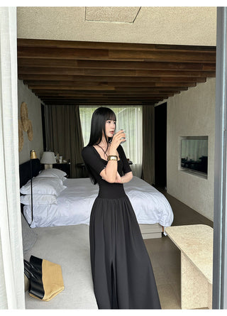 black square dress