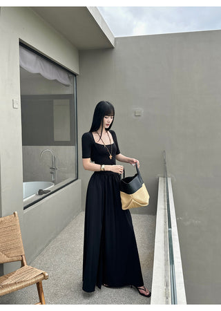 black square dress