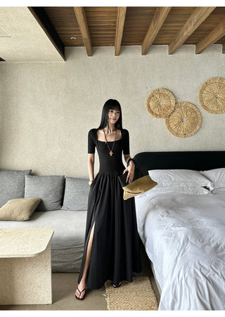 black square dress