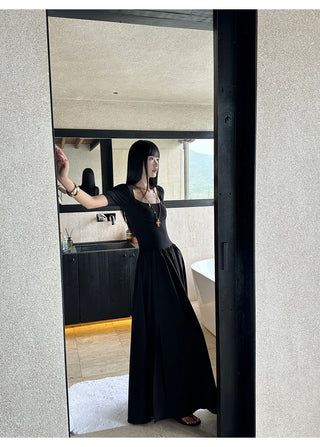 black square dress