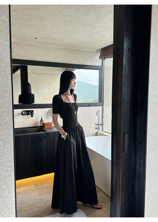 black square dress