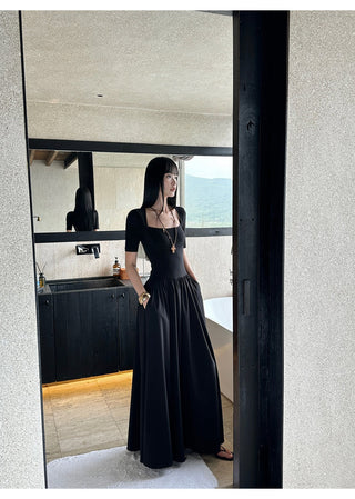 black square dress