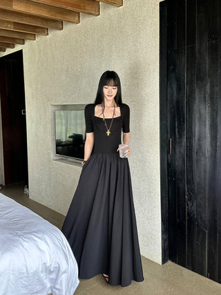 black square dress