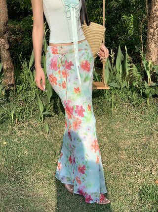 chiffon fishtail skirt