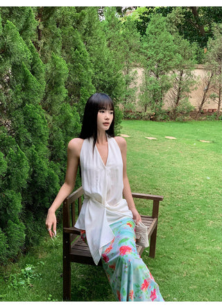chiffon fishtail skirt