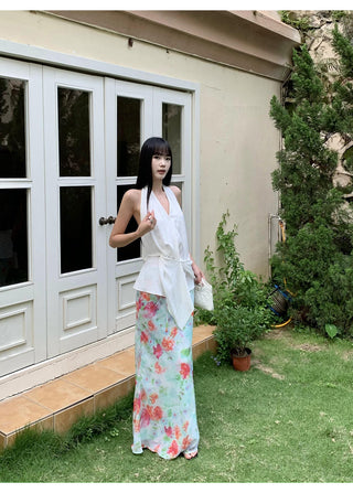 chiffon fishtail skirt