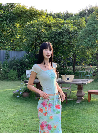 chiffon fishtail skirt