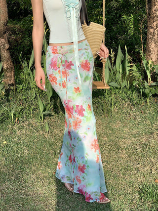 chiffon fishtail skirt