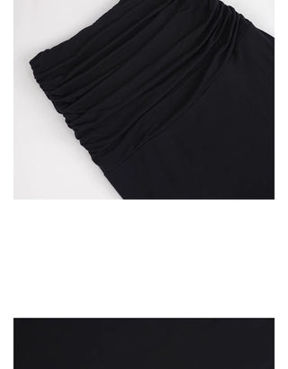 Black lace skirt suit