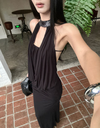 Black lace skirt suit